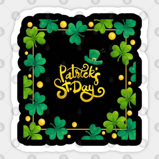 st patricks Leaf Border Sticker by dyazagita